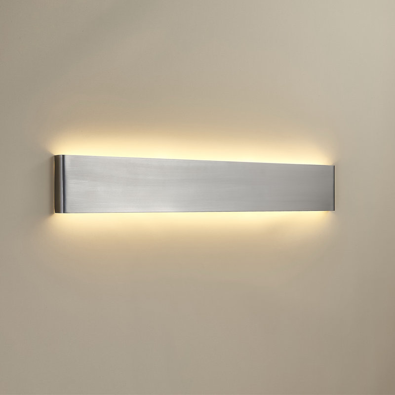 Barre d'éclairage de salle de bain à lumière DEL 35 po à DEL, couleur argent, Argent argent