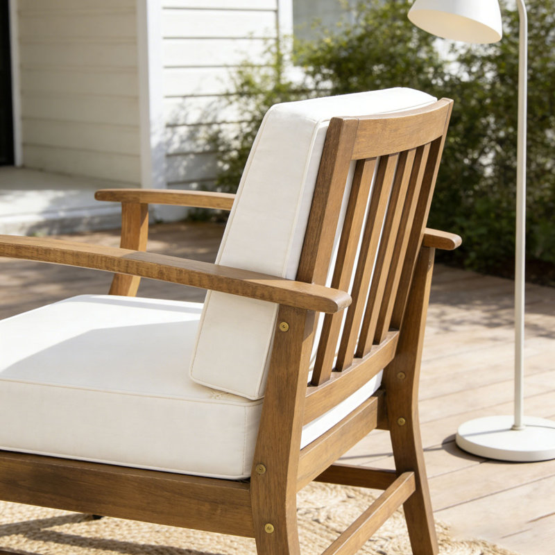 Fauteuil de patio, Crème-1 fauteuil