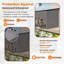 Outdoor Storage Shed with Sloping Roof, 2 vents and 1 Side Open Door