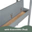 Lit simple en bois et lit en peluche