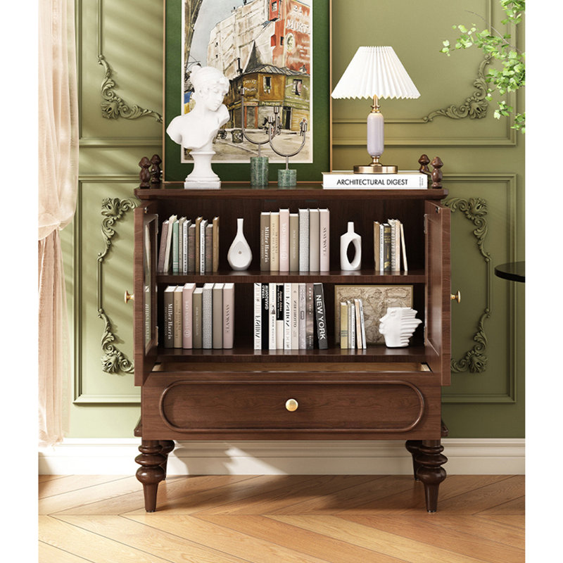 Armoire d'appoint vintage rétro, Noyer