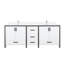 Ensemble de meuble-lavabo double avec comptoir en quartz et robinet