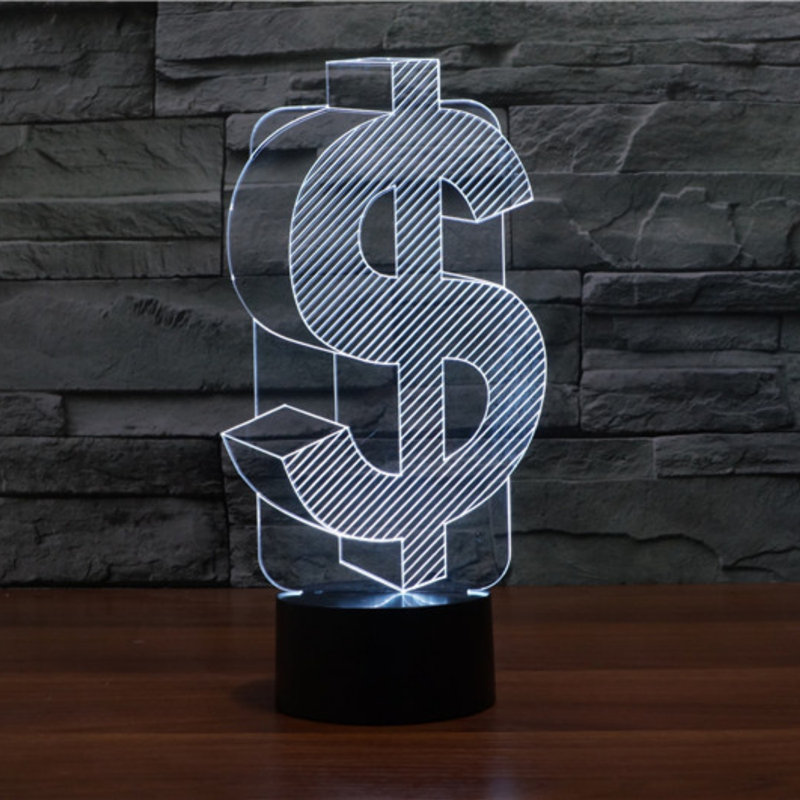 Lumière de nuit à enseigne de dollar