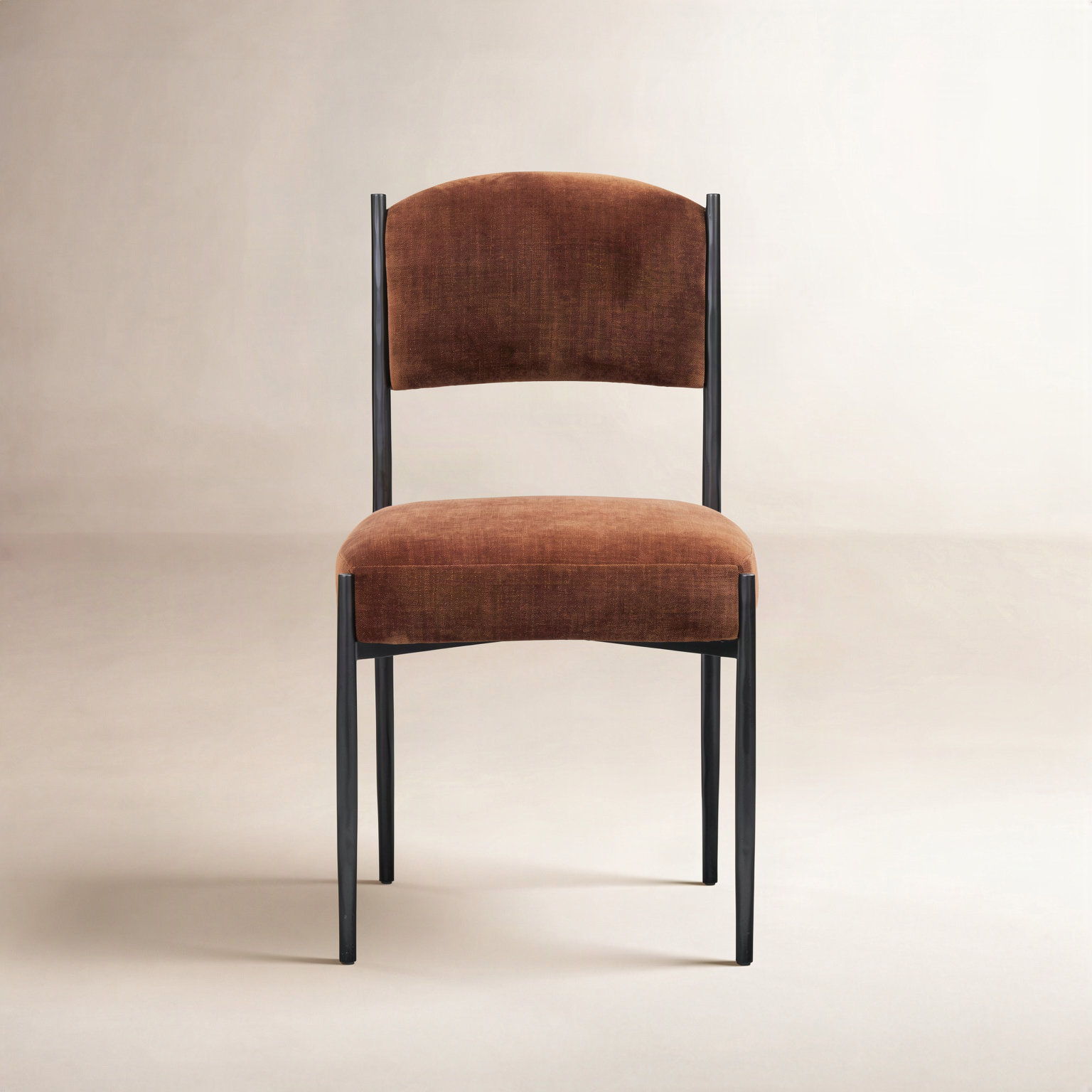 Makani Genuine Leather Dining Chair, Altair Sienna