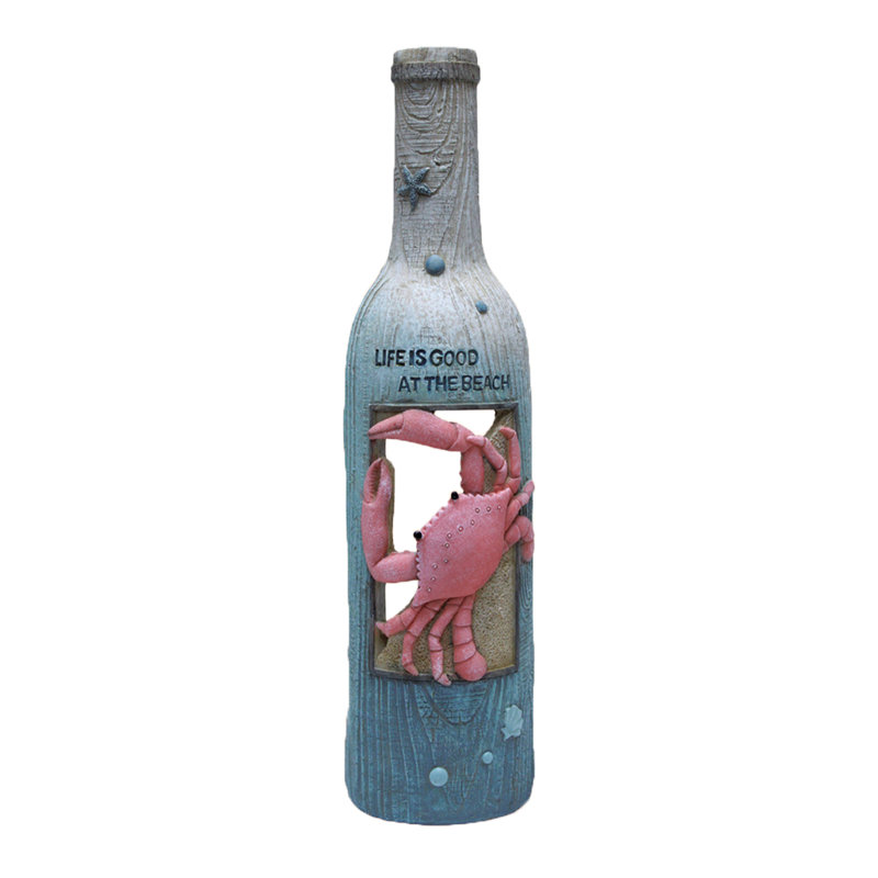 Bouteille décorative en résine 14 po bleu / rose Bryer