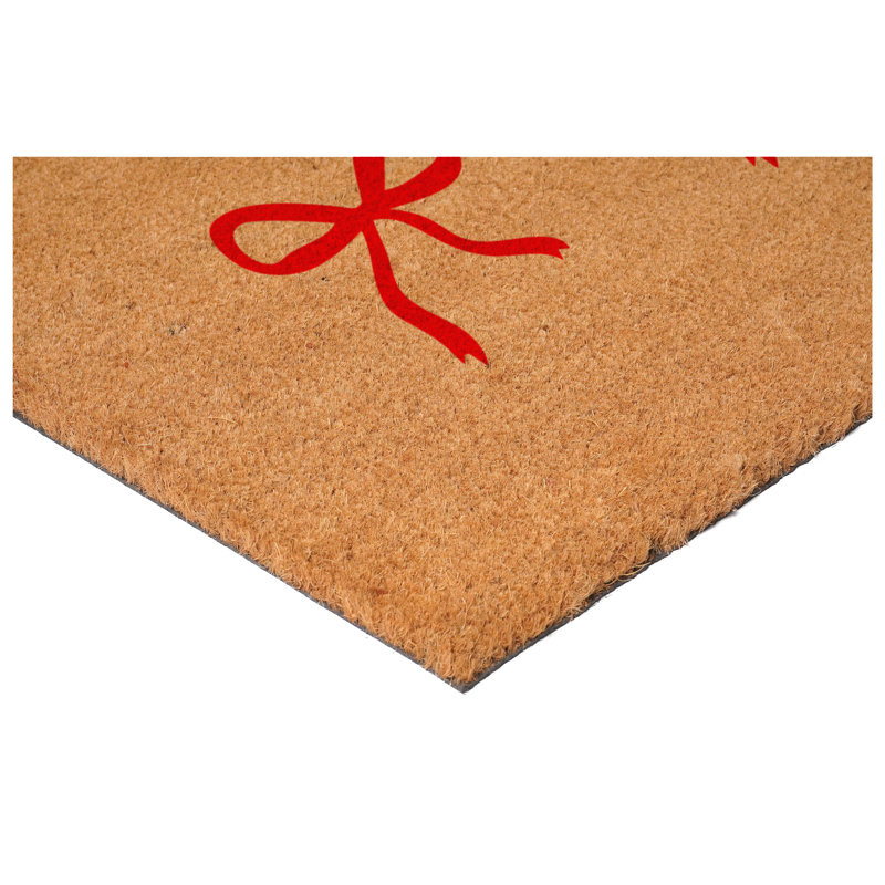 Bow Trio Doormat, Red, 24" W x 36" L