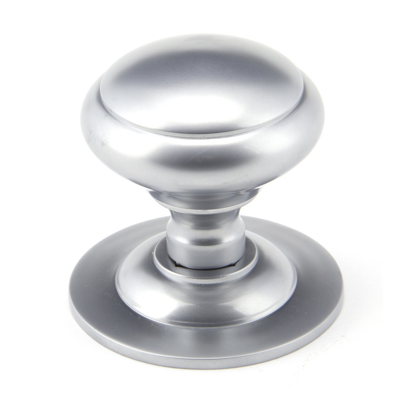 Satin Chrome Round Centre Door Knob