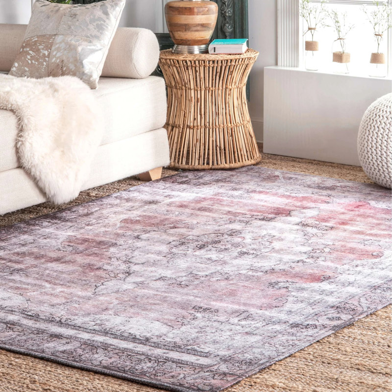 Tapis beige area Danna, Rectangulaire 5 pi x 7 pi 7 po