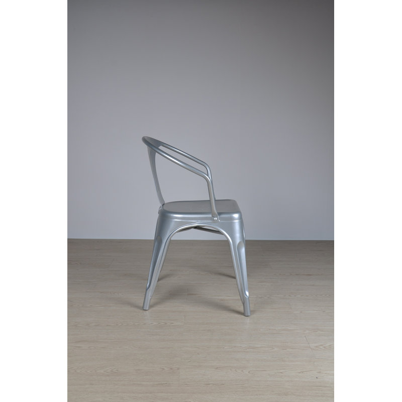 Amerivend Works 17'' H Metal Stacking Armchair (Set of 2)