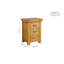Hagberg 3 Drawer Bedside Table