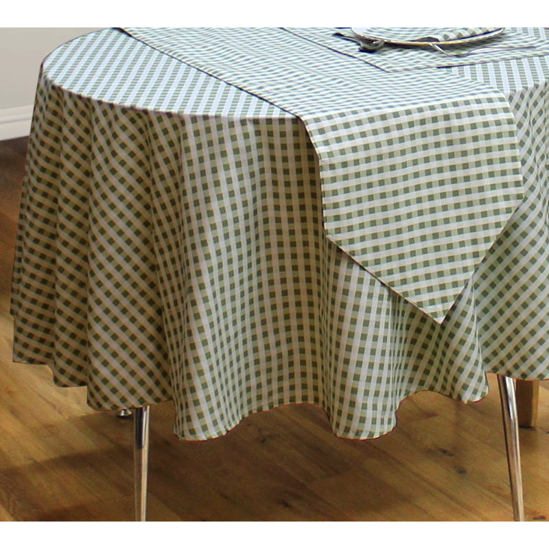 Gingham Check Newfolden Tablecloth, Sage, 177cm W x 229cm L