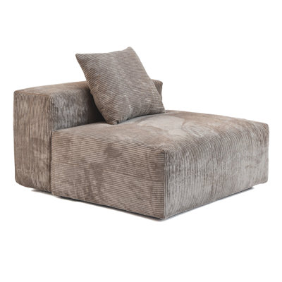 Nikodemos Upholstered Slipper Chair with Accent Pillow