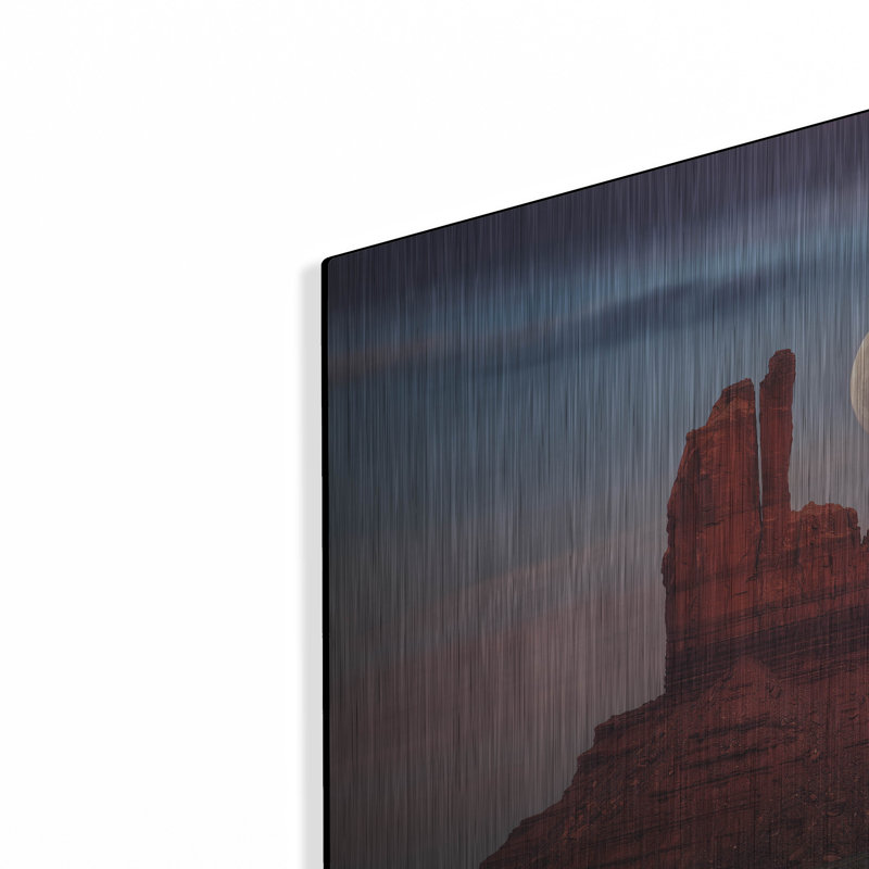  «Moonrise Over Monument Valley» par David Drost, art mural en métal, 16 po x 12 po, H 12 po x l 16 po
