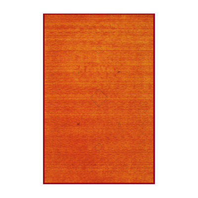 Tapis contemporain orange