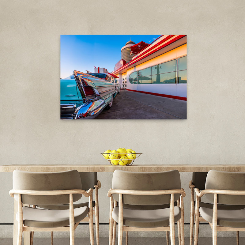 Nostalgic 1950'S Americana Contemporary Wall Art, 24" H x 36" W
