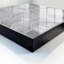 Key box for wall, Opens to the right, 30x30x5, Black, Geometric pattern in gray, 