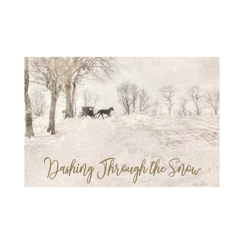 Dashing Through The Snow by Lori Deiter - Print on Canvas, 45.72cm H x 66.04cm W x 3.81cm D, Wrapped Canvas