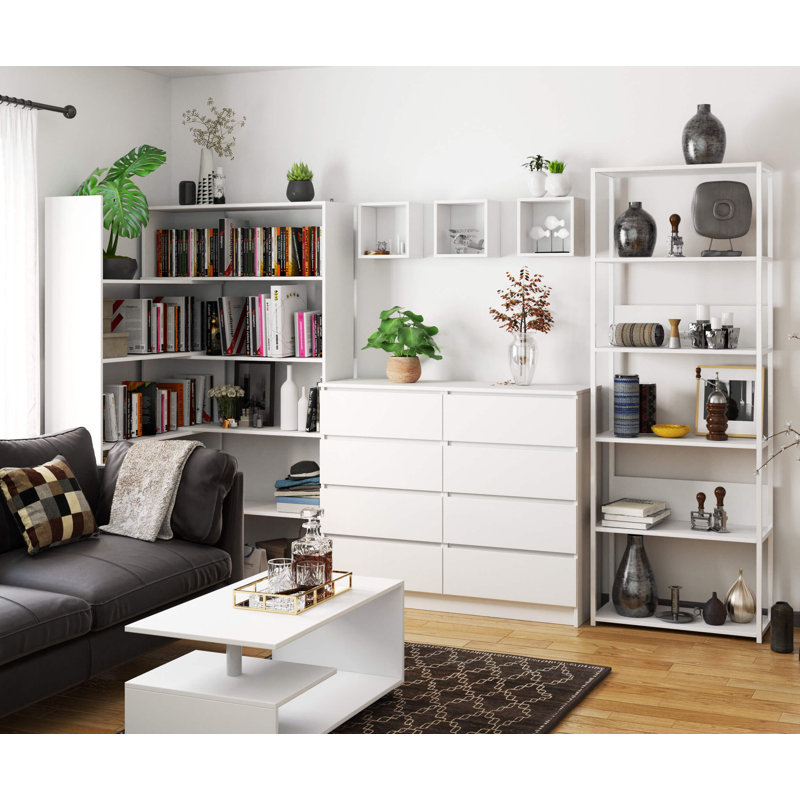 Auzinda 192cm H Metal Bookcase, (6 shelves) 192cm H x 70cm W x 32cm D