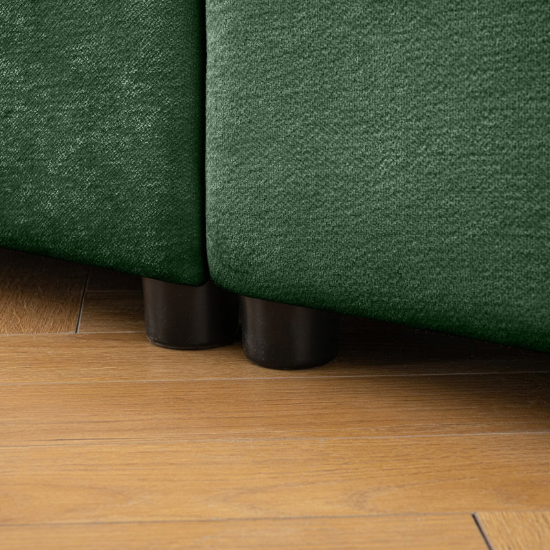 Élégant canapé avec siège de rangement, canapé contemporain à 3 places, Vert