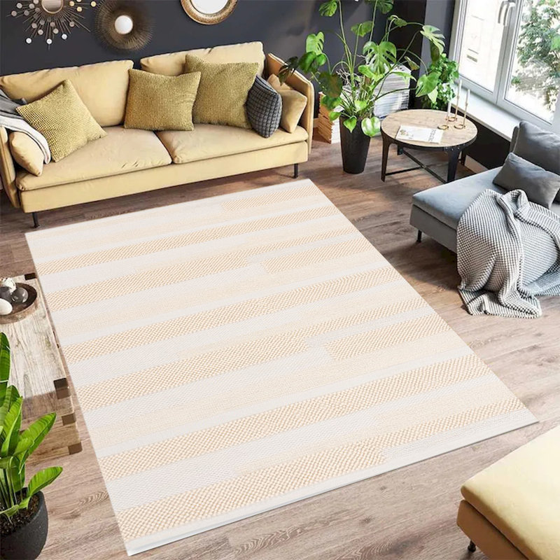 Tapis ivoire tissé à la main Hygge