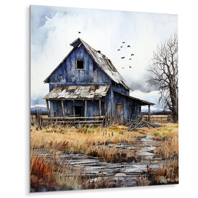 Barn Barn Shades Of Resilience III - art mural en métal Cityscapes