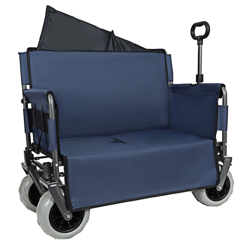 Chariot pliant avec banquette, Dark Blue