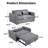 55.5" Wide Modern Linen Upholstered Soft Sofa Bed With Accent Pillow-1154223774