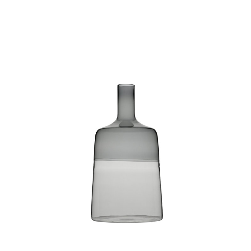 Bouteille décorative en verre 6 "transparent et gris