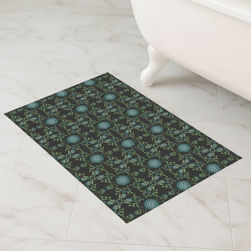 Aria Decorative Bath Mat, Simple - L 24 po x l 17 po, Gris anthracite