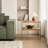 MDF Sidetable, Small Tea Table, Walnut Night Stand Tempered Glass Sofa Table
