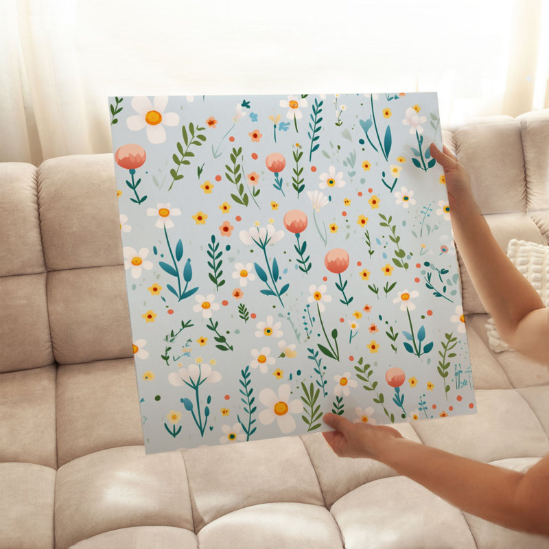 Impression florale de fleurs sauvages printanières sans cadre