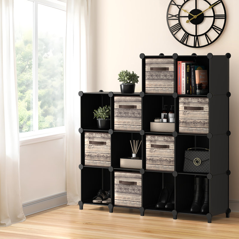 Organisateur de rangement cubique Sorbus, Noir, Paquet de 20