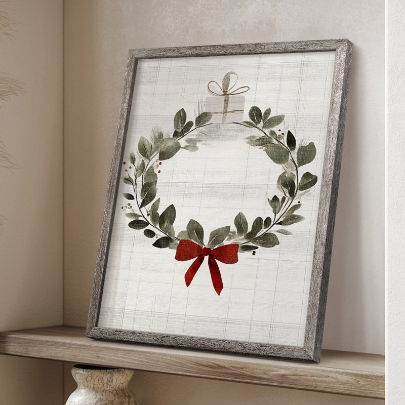 «Christmas Holiday Art CDXLI», reproduction d'art encadrée - bois massif, H 30 po x l 24 po