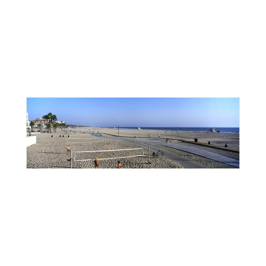 Tourists Playing Volleyball On The Beach, Santa Monica, Los Angeles County, California, USA