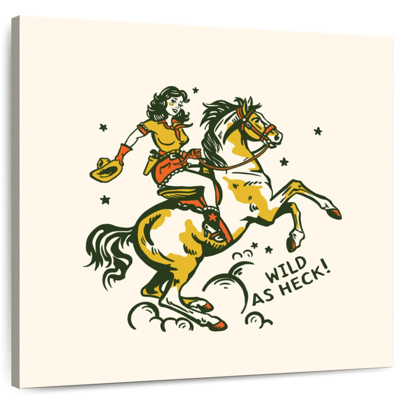Lelar Western Wild As Heck, 20" H x 20" W