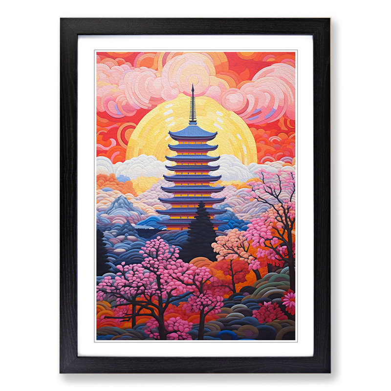 Pagoda Colour Field - Framed Print