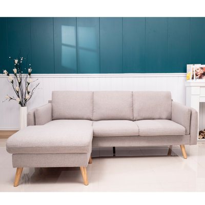 84.6"" Wide L-Shape Reversible Sofa And Chaise -  Corrigan StudioÂ®, 94BEB7F2116D4FD19BBDB38315881E1B