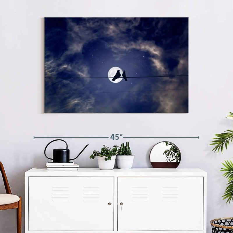 Alvord Night Sky Pigeons, 32" H x 48" W