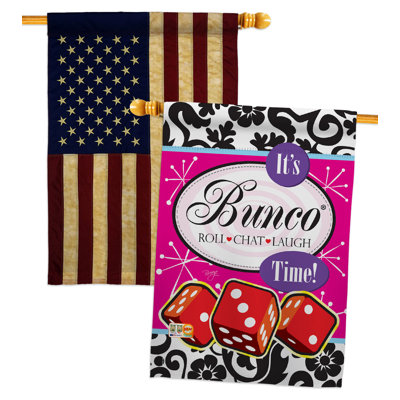 Double Sided 40'' H x 28'' W Polyester House Flag