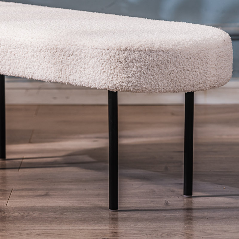 Banc en métal et blanc Mimi