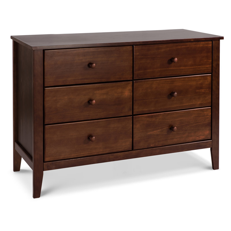 Morgan 6-Drawer 19" W Double Dresser, Espresso