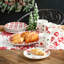 15.25"L Quilt Pattern Ceramic Platter; Red