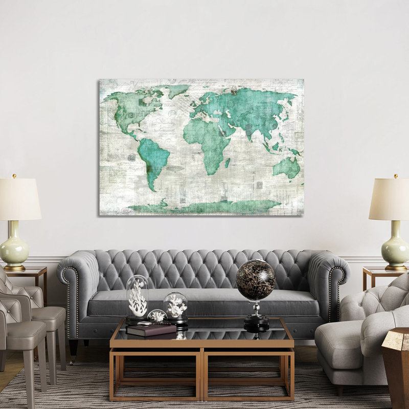 World by Edward Selkirk - Wrapped Canvas Print, 152.5 cm H x 101.5 cm W
