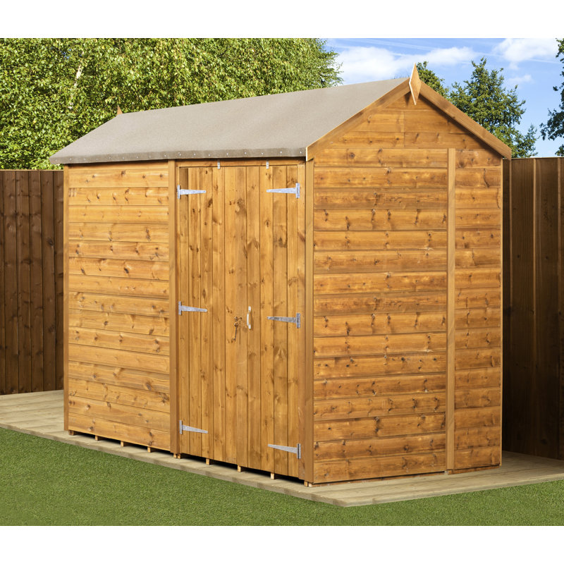 Modular Apex Garden Shed No Windows Double Door, 8ft. x 6ft.