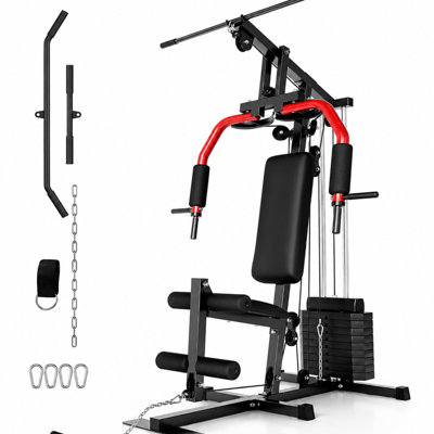 100LBS All-in-One Home Gym – Cable Pulley, Chest Press & Lat Pulldown Machine for Efficient Workouts
