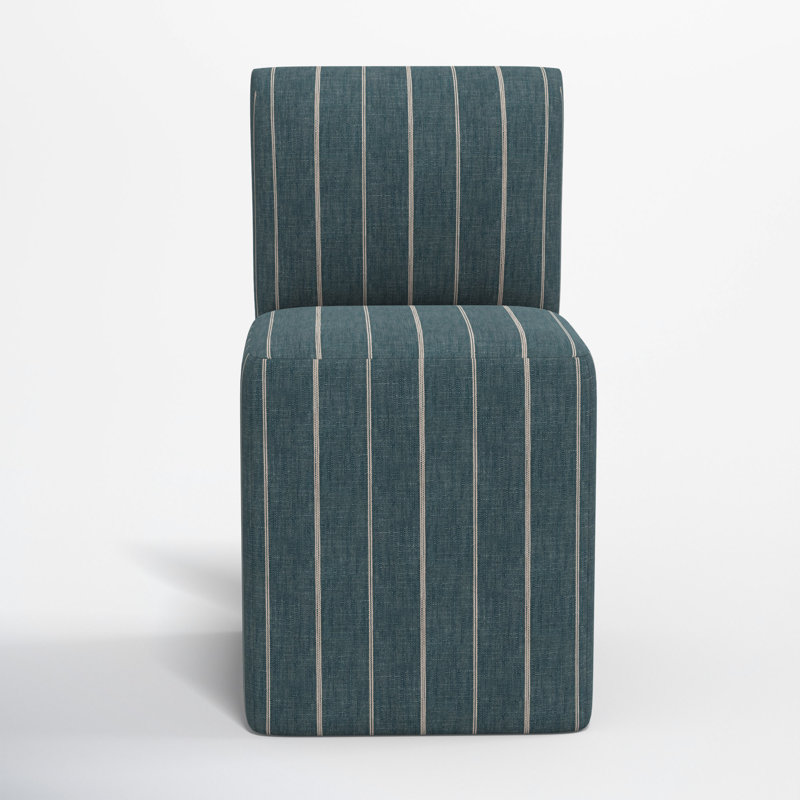 Mendy Dining Chair, Fritz Indigo Stripe