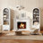 Arched Bookshelf with File Drawer, 71" Tall Narrow Bookcase for Small Spaces-334278231