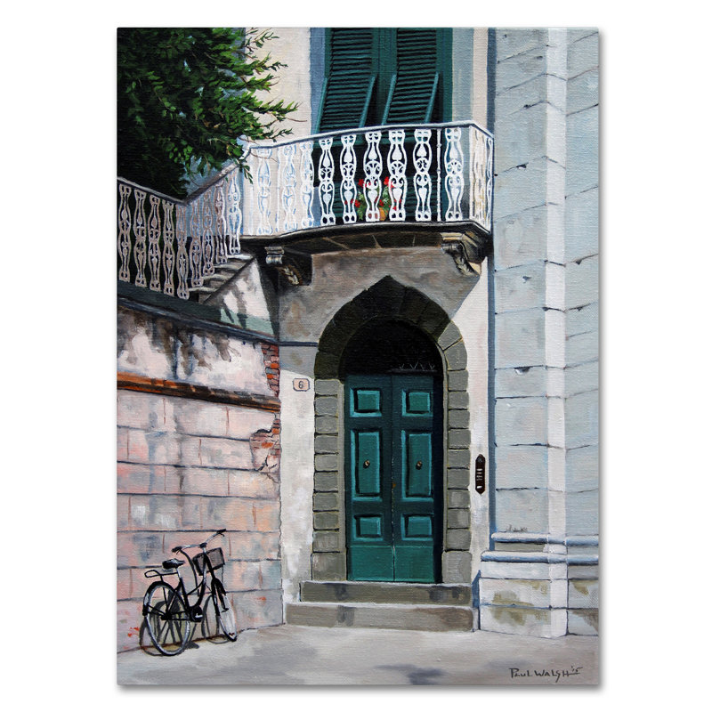 « green door », reproduction sur toile tendue, H 19 po x l 14 po