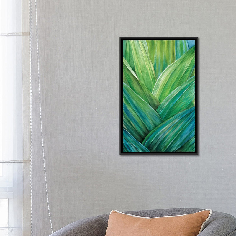 «Tropical Crop IV» par Melissa Wang - impression sur toile tendue, H 26 po x l 18 po x P 1,5 po, Toile avec cadre noir