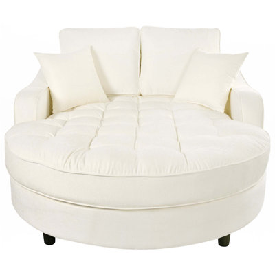 55" Modern Chaise Lounge Sofa Bed Upholstered Sofa Couch With Tufted Seat And Detachable Pillows
